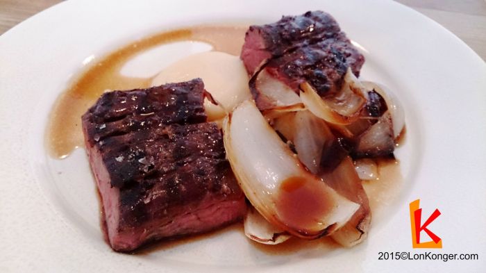 [Dexter Flank, Onions & Seaweed] 第一次吃Dexter這個愛爾蘭品種的牛，以鮮嫩聞名，吃下去也確實如此。(£17.3)